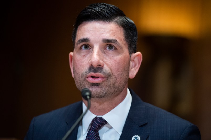 UNITED STATES - FEBRUARY 25: Chad Wolf, acting DHS secretary, testifies during the Senate Appropriations Subcommittee on Homeland Security hearing on the FY2021 budget request for DHS in Dirksen Building on Tuesday, February 25, 2020. (Photo By Tom Williams/CQ Roll Call)