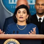 WASHINGTON, UNITED STATES - MARCH 09, 2020: Seema Verma, Administrator of the Centers for Medicare and Medicaid Services speaks at the Coronavirus Task Force Press Conference.