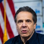 NEW YORK, NY - MARCH 24: New York Governor Andrew Cuomo speaks to the media at the Javits Convention Center which is being turned into a hospital to help fight coronavirus cases on March 24, 2020 in New York City. (Photo by Eduardo Munoz Alvarez/Getty Images)