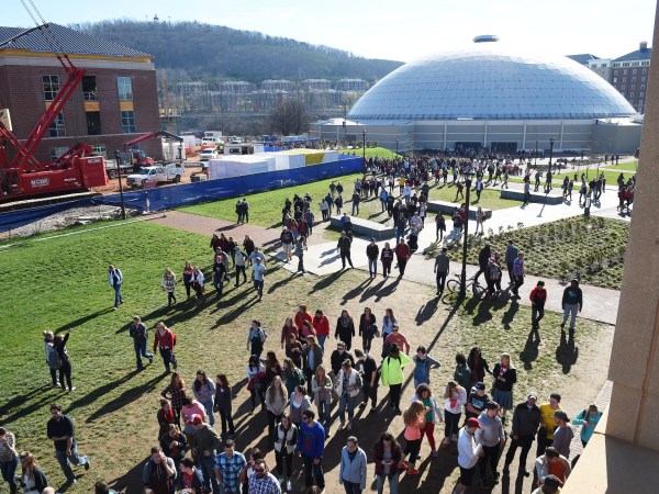 LYNCHBURG, VA - DECEMBER 10: during a convocation at the Vines Center on the campus of Liberty University on Thursday December 10, 2015 in Lynchburg, VA. (Photo by Matt McClain/ The Washington Post)