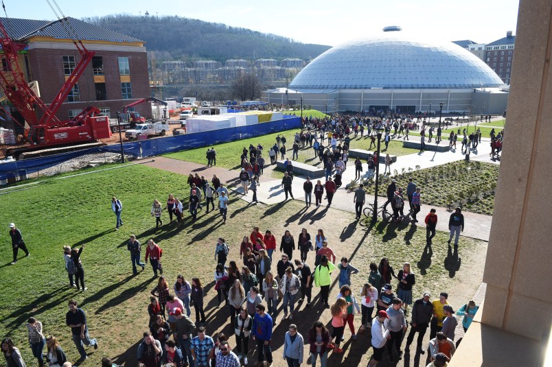 LYNCHBURG, VA - DECEMBER 10: during a convocation at the Vines Center on the campus of Liberty University on Thursday December 10, 2015 in Lynchburg, VA. (Photo by Matt McClain/ The Washington Post)