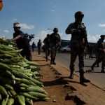 Soldiers patrol the streets of Soweto, South Africa, Thursday, April 23, 2020 as the country remains in lockdown for a fourth week  in a bid to combat the spread of the coronavirus. Africa has registered a 43% jump in reported COVID-19 cases in the last week, highlighting a warning from the World Health Organization that the continent of 1.3 billion could become the next epicenter of the global outbreak(AP Photo/Themba Hadebe)