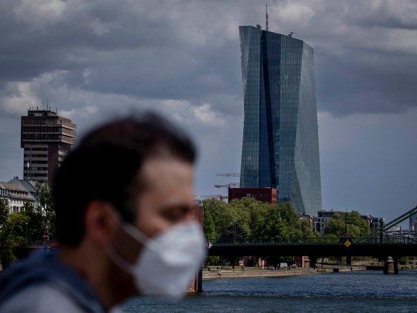 in Frankfurt, Germany, Wednesday, April 29, 2020. (AP Photo/Michael Probst)