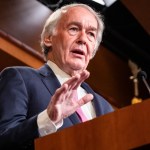 WASHINGTON, DC - JANUARY 24: Senator Ed Markey (D-MA) speaks during a press conference on the Senate impeachment trial of President Donald Trump on January 24, 2020 in Washington, DC. Democratic House managers conclude their opening arguments on Friday as the Senate impeachment trial of President Donald Trump continues into its fourth day. (Photo by Samuel Corum/Getty Images) *** Local Caption *** Ed Markey