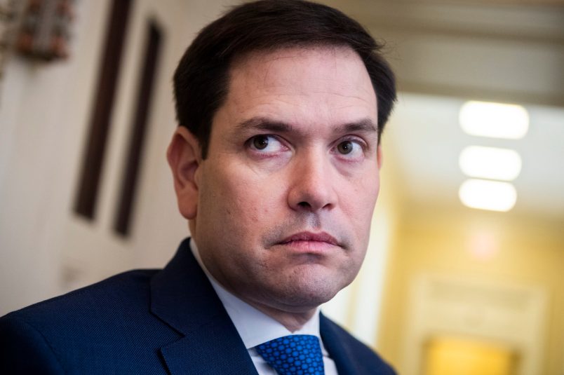 UNITED STATES - FEBRUARY 11: Sen. Marco Rubio, R-Fla., arrives for the Senate Policy luncheons in the Capitol on Tuesday, February 11, 2020. (Photo By Tom Williams/CQ Roll Call)