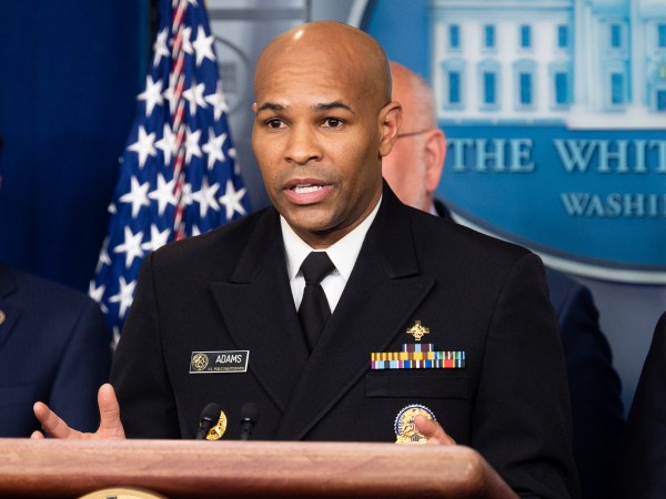 WASHINGTON, UNITED STATES - MARCH 09, 2020: Dr. Jerome Adams, Surgeon General of the United States speaks at the Coronavirus Task Force Press Conference.
