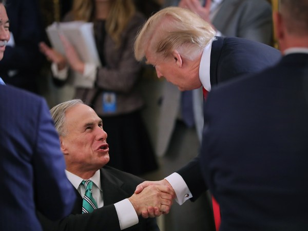 U.S. President Donald Trump hosts a business session with state governors in the State Dining Room at the White House February 26, 2018 in Washington, DC. The National Governors Association is holding its annual winter meeting this week in Washington.