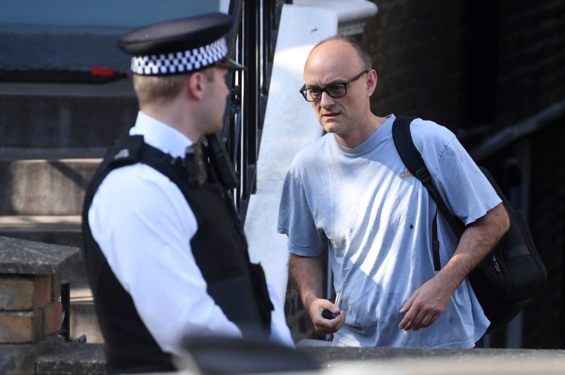 Dominic Cummings leaves his north London home as the row over the Durham trip taken by Prime Minister Boris Johnson's top aide continues. PA Photo. Picture date: Wednesday May 27, 2020. See PA story HEALTH Coronavirus. Photo credit should read: Kirsty O'Connor/PA Wire