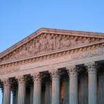 WASHINGTON, DC - MARCH 12:  The Supreme Court of the United States of America. The building, a classical Corinthian architectural style, was completed in 1935 with marble mined from Vermont used on the exterior and the four inner courtyards  are white Georgia marble.  (Photo by Jonathan Newton / The Washington Post)