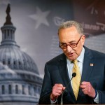 In this June 16, 2020 photo, Senate Majority Leader Chuck Schumer of N.Y., speaks during a news conference on Capitol Hill in Washington. (AP Photo/Manuel Balce Ceneta)