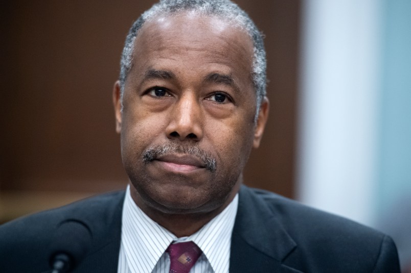 UNITED STATES - MARCH 4: HUD Secretary Ben Carson arrives to testify during the House Appropriations Transportation, and Housing and Urban Development, and Related Agencies Subcommittee hearing titled the “Department of Housing and Urban Development Budget Request for FY2021,” in Rayburn Building on Wednesday, March 4, 2020. (Photo By Tom Williams/CQ Roll Call)