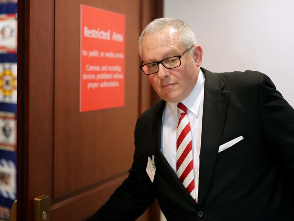 Former Trump campaign aide Michael Caputo arrives to testify before the House Intelligence Committee during a closed-door session at the U.S. Capitol Visitors Center July 14, 2017 in Washington, DC. Caputo resigned from being a Trump campaign communications advisor after appearing to celebrate the firing of former campaign manager Corey Lewandowski. Denying any contact with Russian officials during the 2016 campaign, Caputo did live in Moscow during the 1990s, served as an adviser to former Russian President Boris Yeltsin and did pro-Putin public relations work for the Russian conglomerate Gazprom Media.