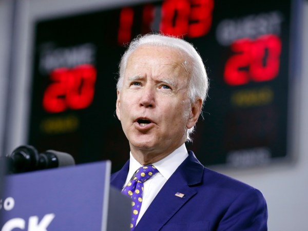 Democratic presidential candidate former Vice President Joe Biden speaks at a campaign event at the William “Hicks” Anderson Community Center in Wilmington, Del., Tuesday, July 28, 2020. (AP Photo/Andrew Harnik)