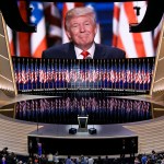 Republican presidential candidate Donald Trump smiles as he addresses delegates during the final day session of the Republican National Convention in Cleveland, Thursday, July 21, 2016. (AP Photo/Patrick Semansky)