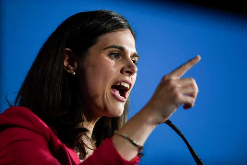 DENVER, CO - NOVEMBER 6: Colorado secretary of state elect Jena Griswold during the Democratic watch party in downtown Denver on Tuesday, November 6, 2018. (Photo by AAron Ontiveroz/The Denver Post)