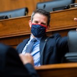 UNITED STATES - JULY 29: Rep. Adam Kinzinger, R-Ill., attends a House Foreign Affairs Committee markup in Rayburn Building on Wednesday, July 29, 2020. (Photo By Tom Williams/CQ Roll Call)