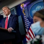 WASHINGTON, DC - SEPTEMBER 10: U.S. President Donald Trump speaks during a news conference at the White House on September 10, 2020 in Washington, DC.  President Trump will hold a campaign rally later this evening in Freeland, Michigan. (Photo by Drew Angerer/Getty Images)