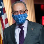 UNITED STATES - SEPTEMBER 30: Senate Minority Leader Charles Schumer, D-N.Y., conducts a news conference with Senate Democrats where they addressed topics including the Supreme Court nominee and health care in the Capitol on Wednesday, September 30, 2020. (Photo By Tom Williams/CQ Roll Call)