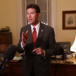 MONTGOMERY, AL - DECEMBER 12:  John  Merrill, Secretary of State of Alabama, speaks to the media in the Capitol building about the possible recount to determine the winner between Republican Senatorial candidate Roy Moore and his Democratic opponent Doug Jones on December 12, 2017 in Montgomery, Alabama. Mr. Moore and Mr. Jone are locked in a race that is too close to call in the special election to replace Attorney General Jeff Sessions in the U.S. Senate.  (Photo by Joe Raedle/Getty Images)