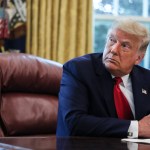 President Donald Trump listens during an event commemorating the repatriation of Native American remains and artifacts from the Republic of Finland in the Oval Office of the White House on Thursday, Sept. 17, 2020, Washington, DC.(Photo by Oliver Contreras/For The New York Times)