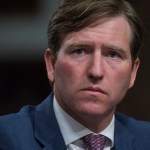 UNITED STATES - OCTOBER 19: Christopher Krebs, acting Homeland Security Undersecretary for the National Protection and Programs Directorate, testifies during a Senate Armed Services Committee hearing in Dirksen Building on cyber-attack defense on October 19, 2017. (Photo By Tom Williams/CQ Roll Call)