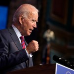 President-elect Joe Biden speaks about jobs at The Queen theater, Friday, Dec. 4, 2020, in Wilmington, Del. (AP Photo/Andrew Harnik)