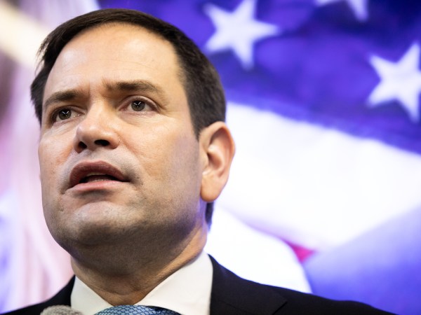 MARIETTA, GA - NOVEMBER 11: Senator Marco Rubio (R-FL) campaigns for Republican U.S. Senate candidates David Purdue and Kelly Loeffler during a Save Our Majority campaign rally on November 11, 2020 in Marietta, Georgia.  Georgia Sens. Purdue and Loeffler are in a runoff race against Democratic U.S. Senate candidates Raphael Warnock and Jon Ossoff.  (Photo by Jessica McGowan/Getty Images)