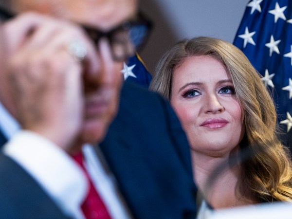 UNITED STATES - NOVEMBER 19: Rudolph Giuliani and Jenna Ellis, attorneys for President Donald Trump, conduct a news conference at the Republican National Committee on lawsuits regarding the outcome of the 2020 presidential election on Thursday, November 19, 2020. (Photo By Tom Williams/CQ Roll Call)