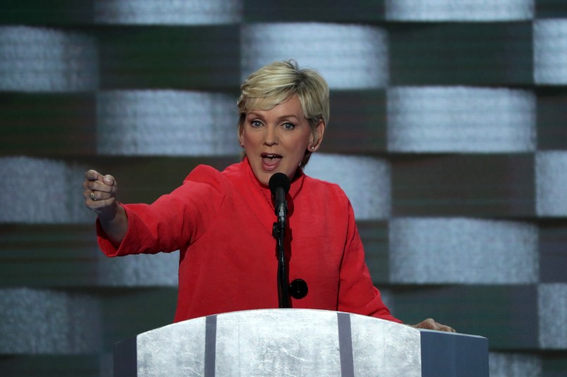 PHILADELPHIA, PA - JULY 28: on the fourth day of the Democratic National Convention at the Wells Fargo Center, July 28, 2016 in Philadelphia, Pennsylvania. Democratic presidential candidate Hillary Clinton received the number of votes needed to secure the party's nomination. An estimated 50,000 people are expected in Philadelphia, including hundreds of protesters and members of the media. The four-day Democratic National Convention kicked off July 25. (Photo by Alex Wong/Getty Images)