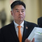 UNITED STATES - SEPTEMBER 17: Rep. Ted Lieu, D-Calif., arrives for the House Judiciary Committee hearing titled “Presidential Obstruction of Justice and Abuse of Power,” in Rayburn Building on Tuesday, September 17, 2019. Corey Lewandowski, former campaign manager for the Trump presidential campaign, testified. (Photo By Tom Williams/CQ Roll Call)