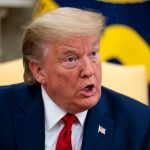 NYTVIRUS -  President Donald Trump makes remarks as he meets with Texas Governor Greg Abbott  in the Oval Office, Thursday, May  7, 2020.  ( Photo by Doug Mills/The New York Times)