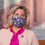 WASHINGTON, DC - JULY 21: Rep. Liz Cheney (R-WY) wears a mask during a news with other Republican members of the House of Representatives at the US Capitol on July 21, 2020 in Washington, DC. (Photo by Samuel Corum/Getty Images) *** Local Caption *** Liz Cheney