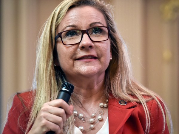 RICHMOND, VA - FEBRUARY 20:Virginia state Senator Amanda Chase(R-11) at work in the statehouse, on February, 20, 2019 in Richmond, VA.(Photo by Bill O'Leary/The Washington Post)
