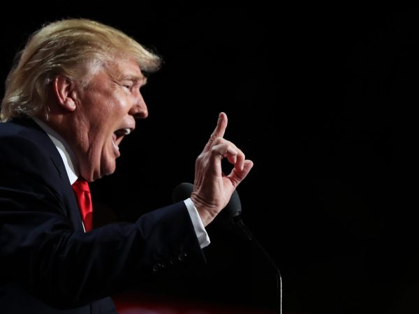 CLEVELAND, OH - JULY 21:  on the fourth day of the Republican National Convention on July 21, 2016 at the Quicken Loans Arena in Cleveland, Ohio. Republican presidential candidate Donald Trump received the number of votes needed to secure the party's nomination. An estimated 50,000 people are expected in Cleveland, including hundreds of protesters and members of the media. The four-day Republican National Convention kicked off on July 18. (Photo by Joe Raedle/Getty Images)