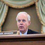 UNITED STATES - JANUARY 26 : Sen. Ron Johnson, R-Wis., questions Gina Raimondo, nominee for Secretary of Commerce, during her Senate Commerce, Science, and Transportation Committee confirmation hearing in Russell Senate Office Building in Washington, D.C., on Tuesday, January 26, 2021. (Photo By Tom Williams/CQ Roll Call/POOL)