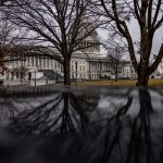 WASHINGTON, DC - FEBRUARY 11: The U.S. Capitol on the 3rd day of the second impeachment trial of former President Donald Trump on February 11, 2021 in Washington, DC. House impeachment managers will continue to make the case that Trump was responsible for the January 6th attack at the U.S. Capitol and he should be convicted and barred from holding public office again. (Photo by Samuel Corum/Getty Images)