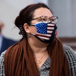 UNITED STATES - FEBRUARY 9: Sen. Tammy Duckworth, D-Ill., is seen in the senate subway after the first day of the impeachment trial of former President Donald Trump in the Capitol in Washington, D.C., on Tuesday, February 9, 2021. (Photo By Tom Williams/CQ Roll Call/POOL)