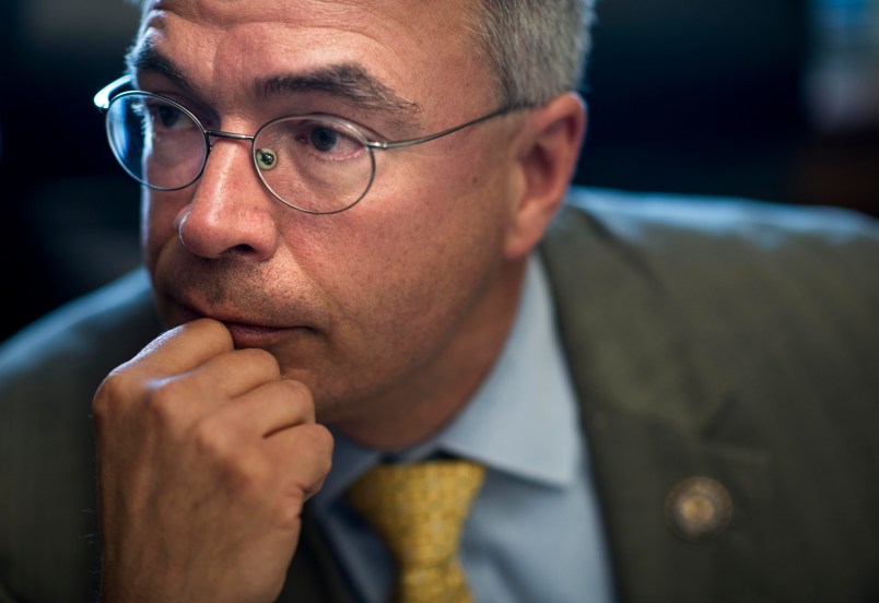 WASHINGTON, DC - JULY 10:  Doctor and Congressman Andy Harris (D-MD) works with staff on an amendment to overturn the city's marijuana decriminalization law, on Capitol Hill in Washington, DC Thursday, July 10, 2014. Rep. Harris represents Maryland's 1st Congressional District of Maryland. (Photo by Melina Mara/The Washington Post)