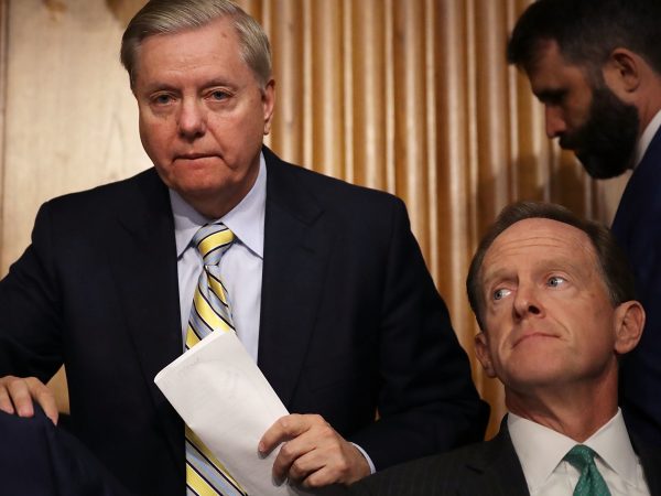 The Senate Finance Committee holds a hearing about the proposed Graham-Cassidy Healthcare Bill in the Dirksen Senate Office Building on Capitol Hill September 25, 2017 in Washington, DC. Demonstrators filled the hearing room and protested the legislation, the next in a series of Republican proposals to replace the Affordable Care Act, also called Obamacare.