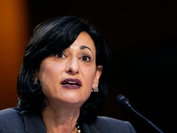 Dr. Rochelle Walensky, director of the Centers for Disease Control and Prevention testifies during a Senate Health, Education, Labor and Pensions Committee hearing on the federal coronavirus response on Capitol Hill in Washington, Thursday, March 18, 2021. (AP Photo/Susan Walsh, Pool)