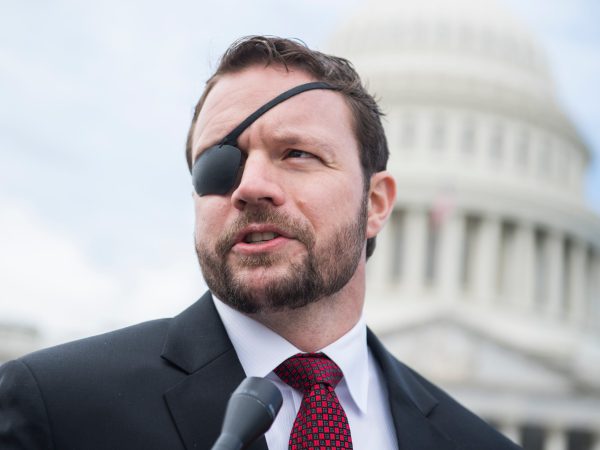 UNITED STATES - NOVEMBER 14: Rep.-elect Dan Crenshaw, R-Texas, is seen after the freshman class photo on the East Front of the Capitol on November 13, 2018. (Photo By Tom Williams/CQ Roll Call)
