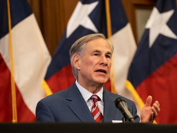 Texas Governor Greg Abbott announces the reopening of more Texas businesses during the COVID-19 pandemic at a press conference at the Texas State Capitol in Austin on Monday, May 18, 2020. Abbott said that childcare facilities, youth camps, some professional sports, and bars may now begin to fully or partially reopen their facilities as outlined by regulations listed on the Open Texas website. (Lynda M. Gonzalez/The Dallas Morning News Pool)