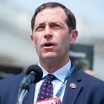 UNITED STATES - SEPTEMBER 15: Rep. Jason Crow, D-Colo., speaks during a news conference outside the Capitol to announce the bipartisan “I Am Vanessa Guillén Act,” on Wednesday, September 16, 2020, named after Army Spc. Vanessa Guillén, who was murdered while stationed at Fort Hood in Texas. The bill calls for reform to the military’s response to missing servicemembers and reports of sexual harassment and sexual assault. (Photo By Tom Williams/CQ Roll Call)