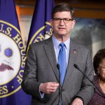 WASHINGTON, DC - JANUARY 28: Representative Brad Schneider (D-IL) speaks about his experiences during a trip to Israel and Auschwitz-Birkenau as part of a bipartisan delegation from the House of Representatives on January 28, 2020 in Washington, DC. The 75th anniversary of the liberation of the Nazi concentration camp at Auschwitz-Birkenau is being remembered this week around the world. (Photo by Samuel Corum/Getty Images) *** Local Caption *** Brad Schneider