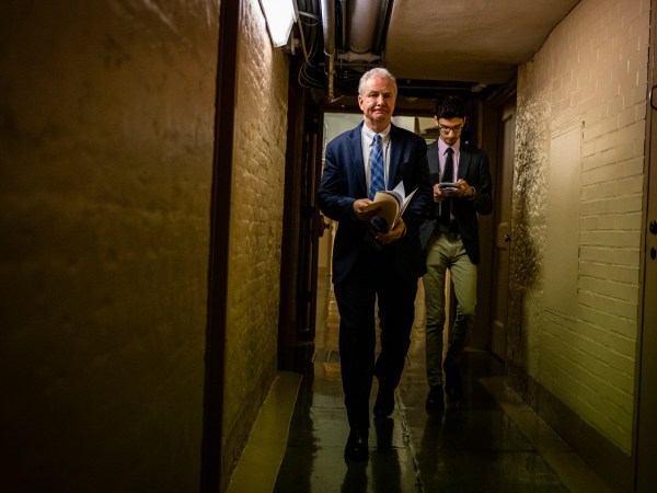 WASHINGTON, DC - JUNE 08: Senator Chris Van Hollen (D-MD) walks through the basement of the U.S. Capitol building following a vote in the Senate on June 8, 2021 in Washington, DC. Senate Democrats and Republicans are continuing their negations on President Joe Biden’s infrastructure plan and have yet to come to a deal. (Photo by Samuel Corum/Getty Images) *** Local Caption *** Chris Van Hollen