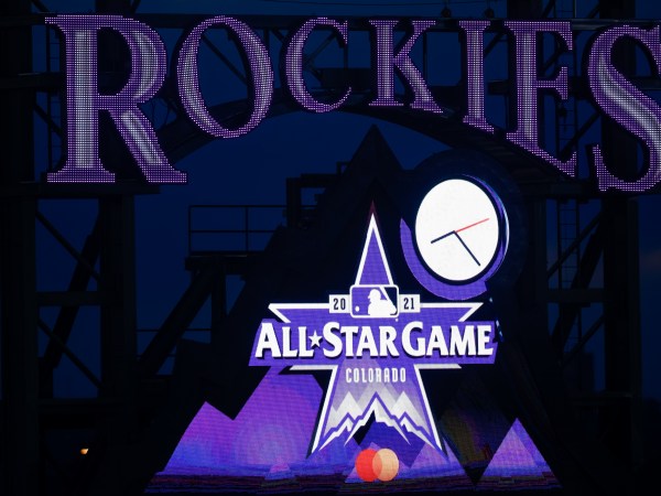 DENVER, CO - MAY 13:  A general view of the scoreboard featuring the All-Star Game logo during a game between the Cincinnati Reds and Colorado Rockies at Coors Field on May 13, 2021 in Denver, Colorado. (Photo by Justin Edmonds/Getty Images)