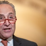 WASHINGTON, DC - MARCH 10: Senate Minority Leader Chuck Schumer (D-NY) talks to reporters following the Senate Democrats weekly policy luncheon on Capitol Hill on March 10, 2020 in Washington, DC. Democratic leadership criticized President Trumps response to the spread of the coronavirus and pushed for relief for individuals that may have to miss work from being quarantined. (Photo by Samuel Corum/Getty Images) *** Local Caption *** Chuck Schumer