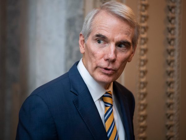 UNITED STATES - JULY 21: Sen. Rob Portman, R-Ohio, is seen in the Capitol before the senate conducted a procedural vote on the infrastructure bill on Wednesday, July 21, 2021. (Photo By Tom Williams/CQ Roll Call)