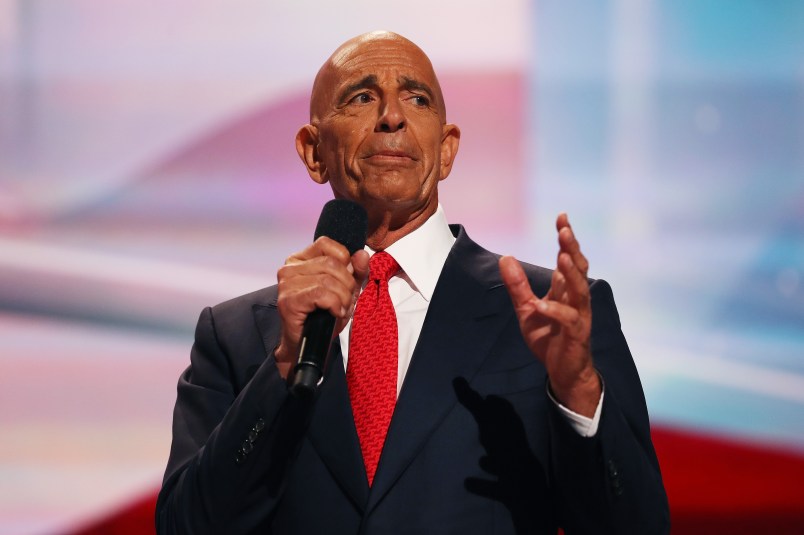 CLEVELAND, OH - JULY 21:  on the fourth day of the Republican National Convention on July 21, 2016 at the Quicken Loans Arena in Cleveland, Ohio. Republican presidential candidate Donald Trump received the number of votes needed to secure the party's nomination. An estimated 50,000 people are expected in Cleveland, including hundreds of protesters and members of the media. The four-day Republican National Convention kicked off on July 18. (Photo by John Moore/Getty Images)