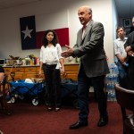 AUSTIN, TX - JULY 10: Texas state Rep. Chris Turner, D-Arlington, speaks to a group of people waiting to testify against renewed efforts by Texas Republicans to pass voting restrictions as state lawmakers hold committee hearings on election integrity bills at the State Capitol on July 10, 2021 in Austin, Texas. Hundreds of people signed up to testify before lawmakers as Texas Republicans move forward with their effort to overhaul the state's voting laws during the 87th Legislature's special session. (Photo by Tamir Kalifa/Getty Images)